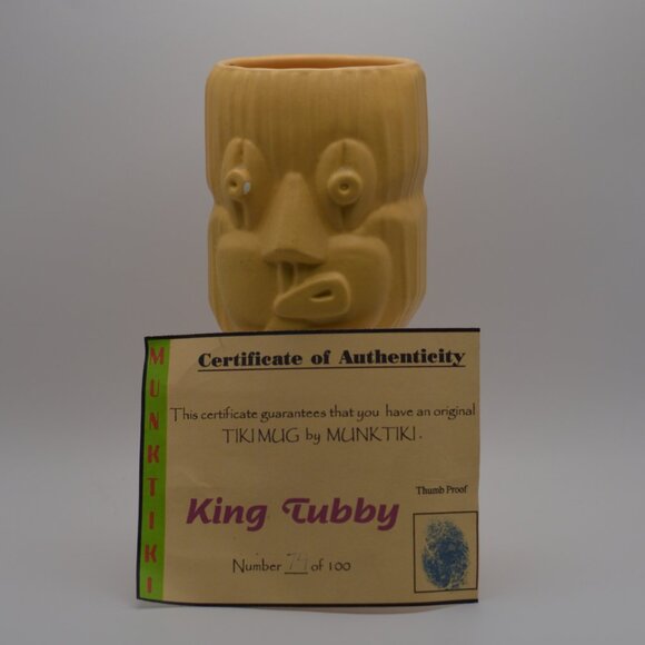 MunkTiki 2000 Yellow 7.25 inch Tiki (74 of 100 King Tubby Paul Neilsen) - Picture 8 of 8